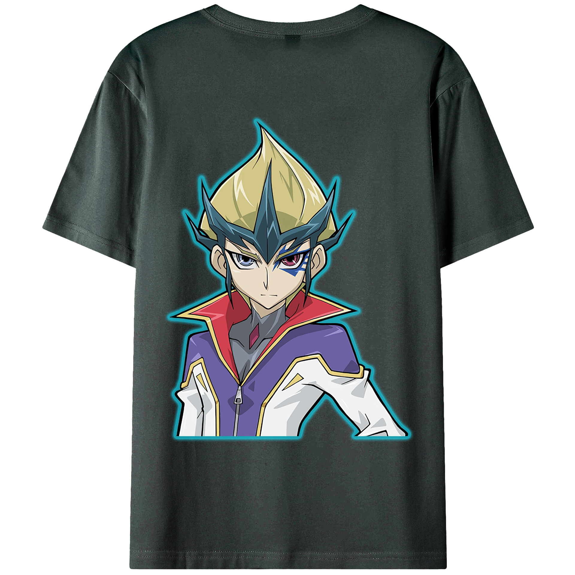 （画像用） 遊☆戯☆王 Yu-Gi-Oh! 綿100％ メンズ半袖Tシャツ（バックプリント） 通気性